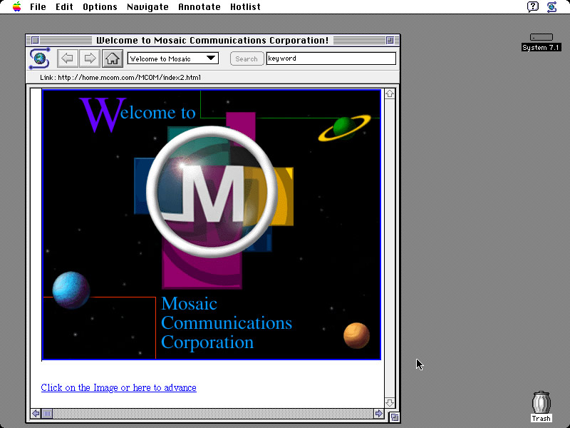 Storia Web Design Mosaic primo browser web grafico