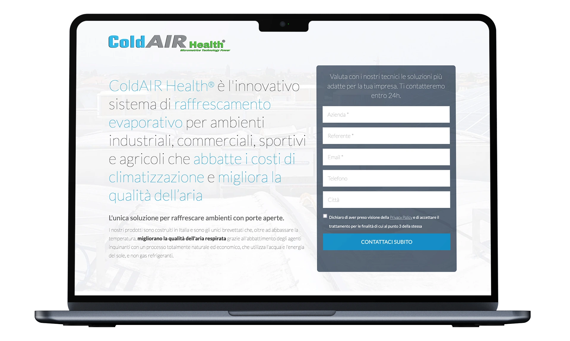 Sviluppo landing page per aziende business to business