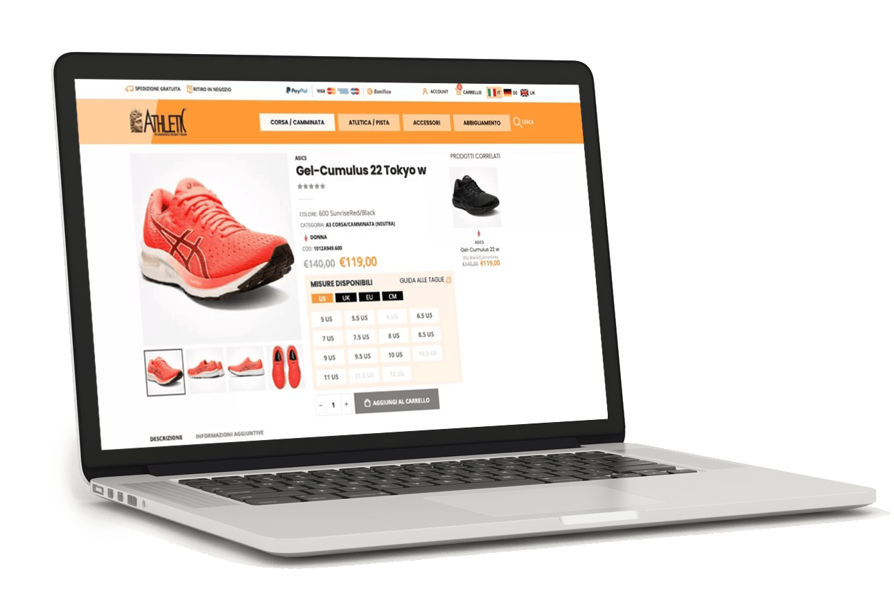 E-commerce personalizzato con Woocommerce Athletic