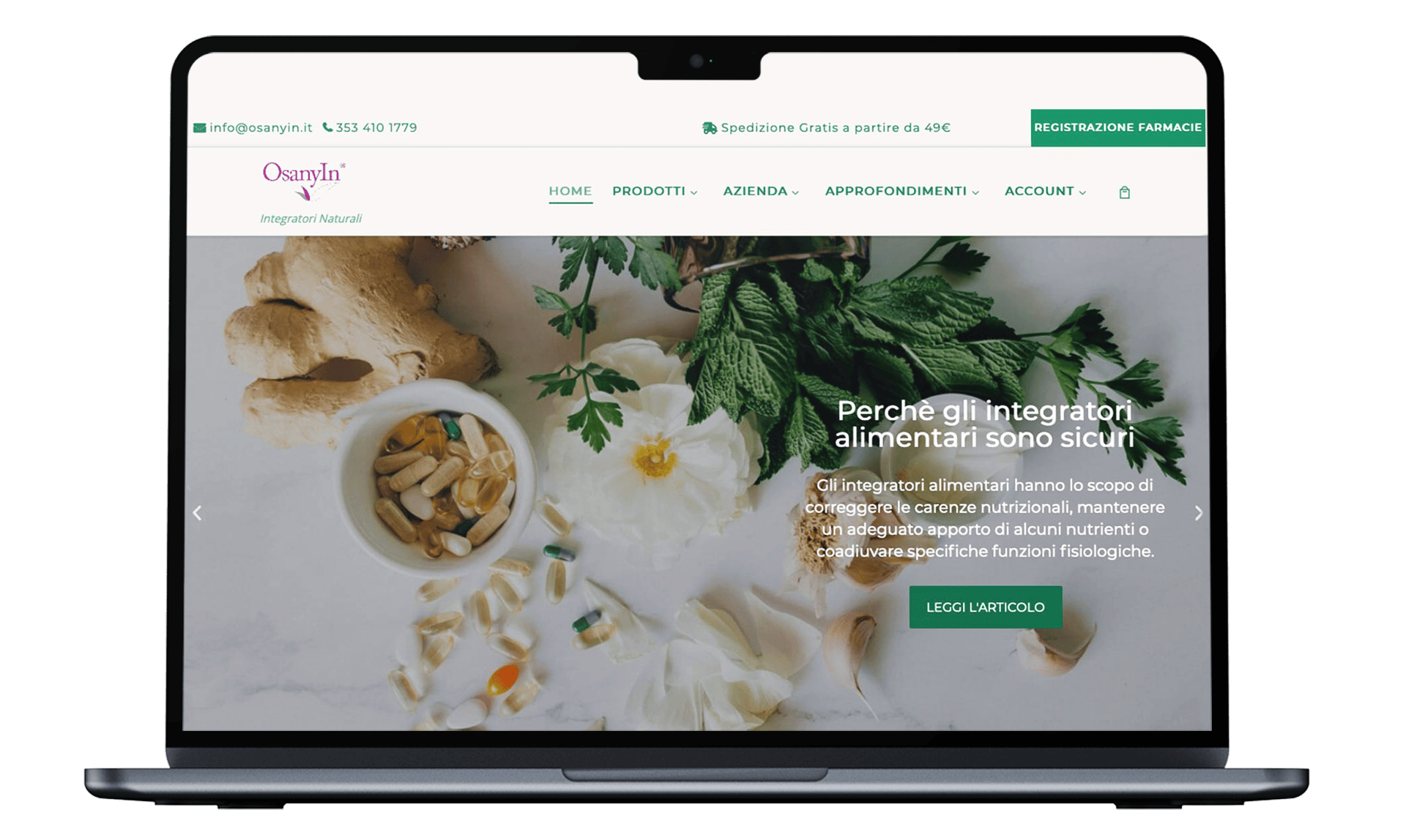 Restyling e ottimizzazione E-commerce - Osanyin