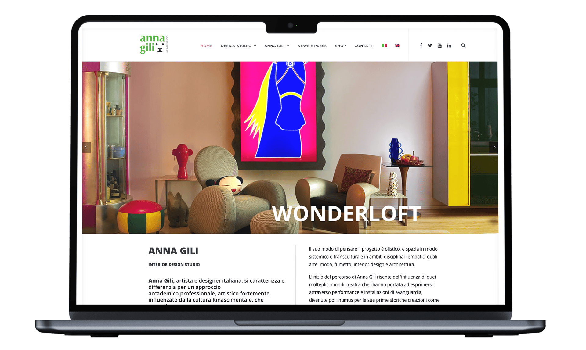 Sito web interior designer Anna Gili