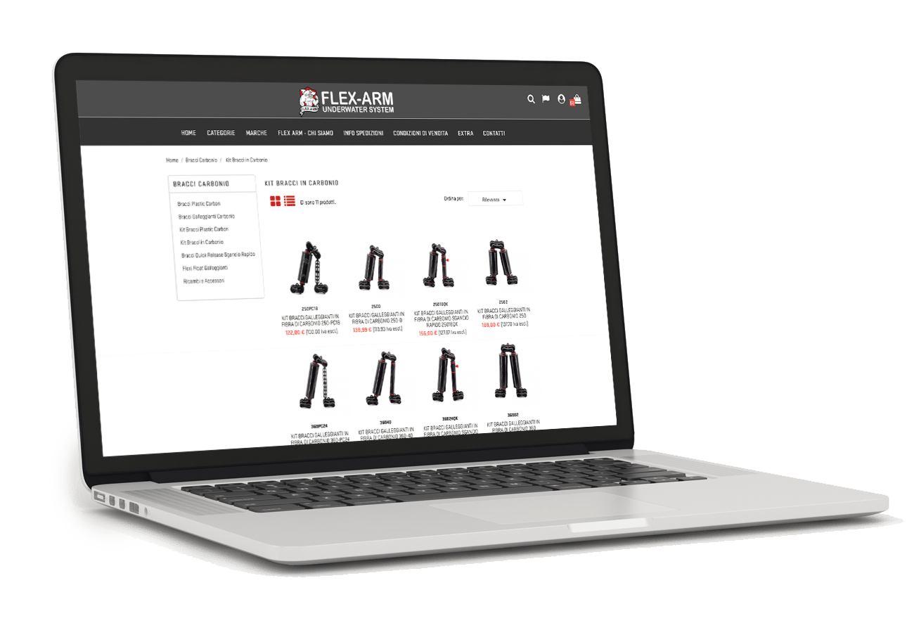 E-commerce multilingua su Prestashop Flex-arm