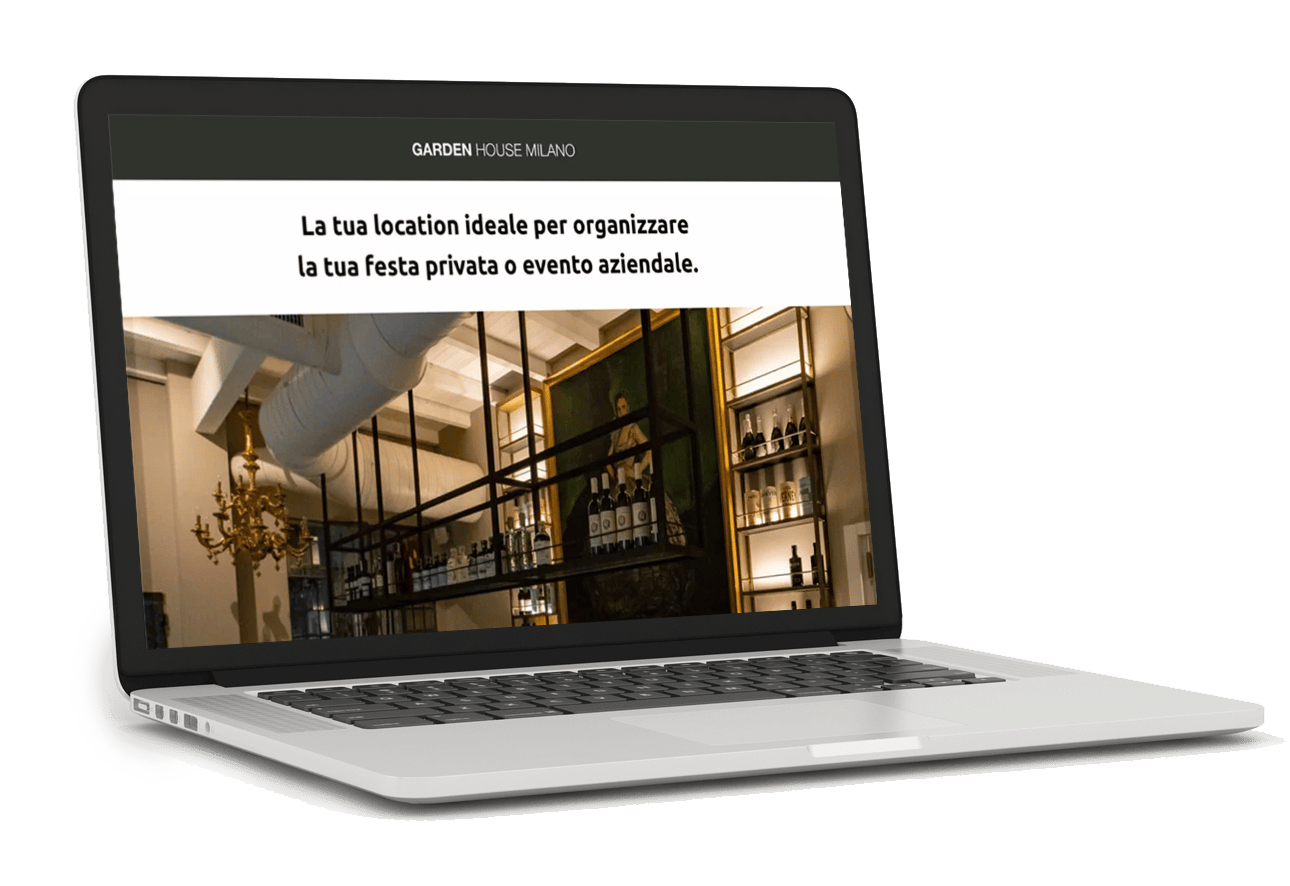 Landing page per evento GardenHouse