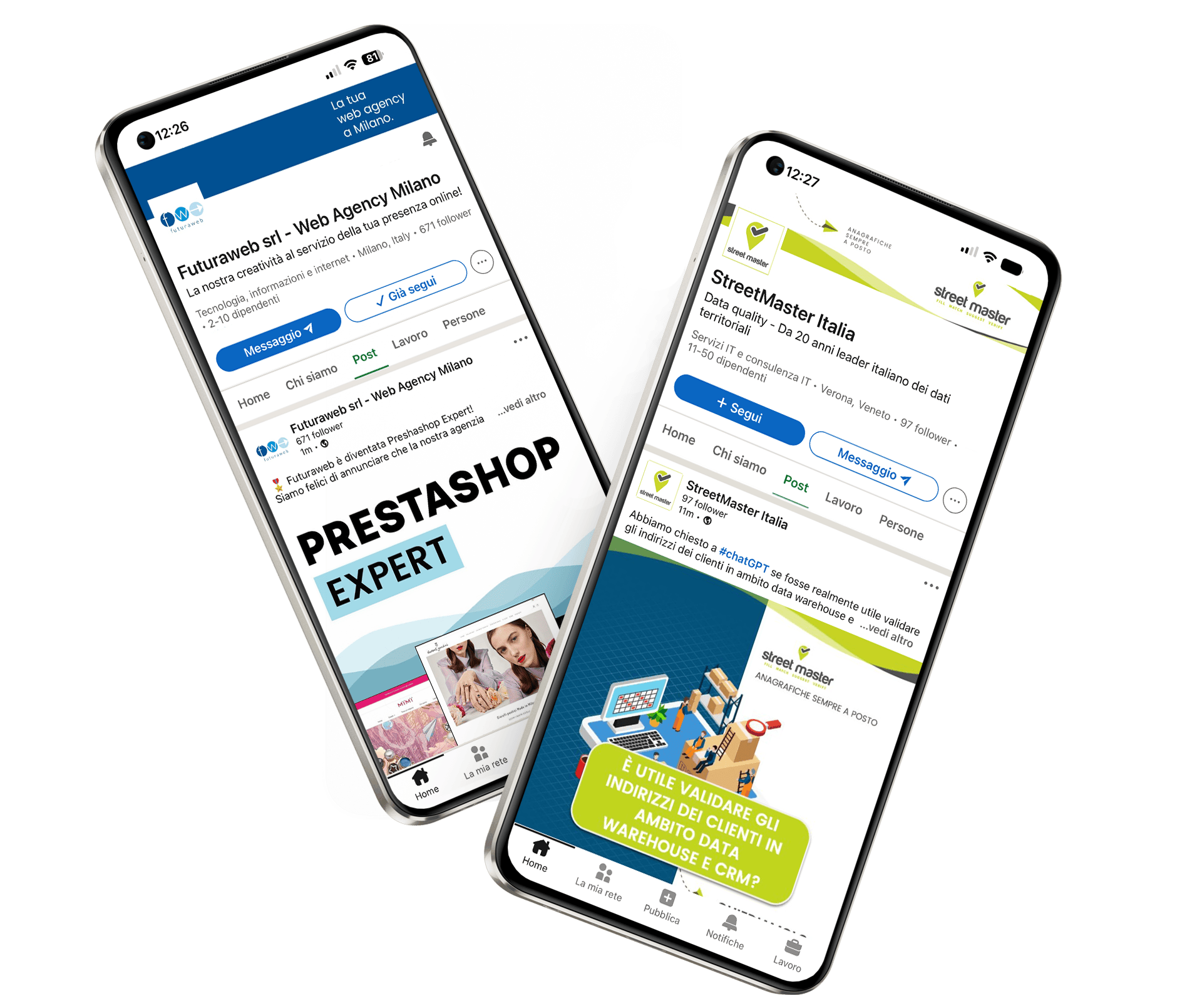 Gestione profili LinkedIn aziendale