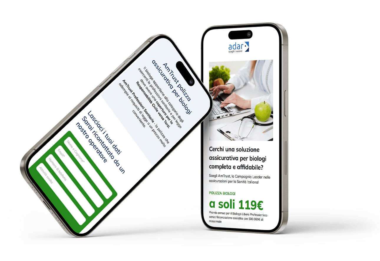 Landing page mobile friendly ADAR