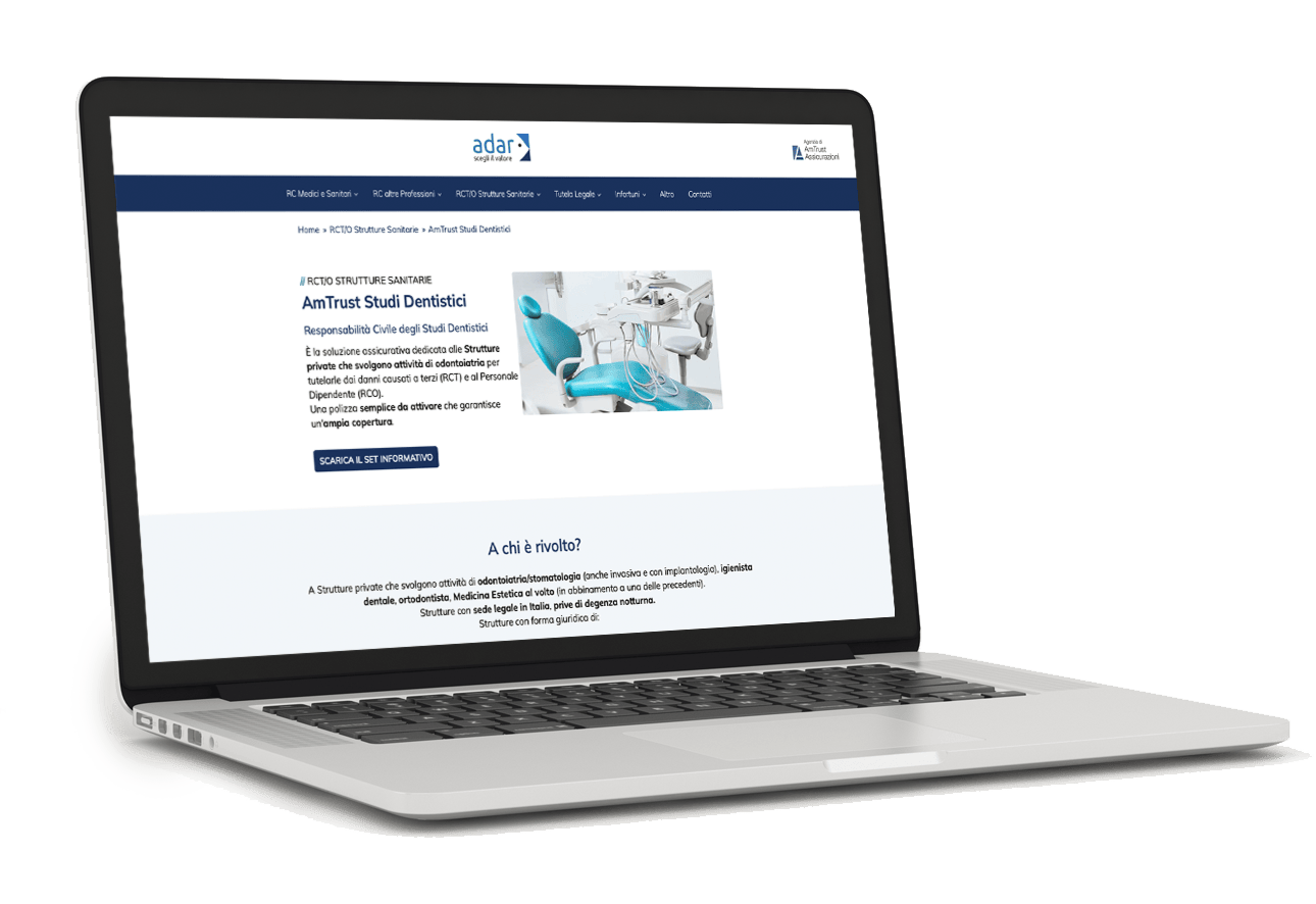 Realizzazione sito web per lead generation ADAR