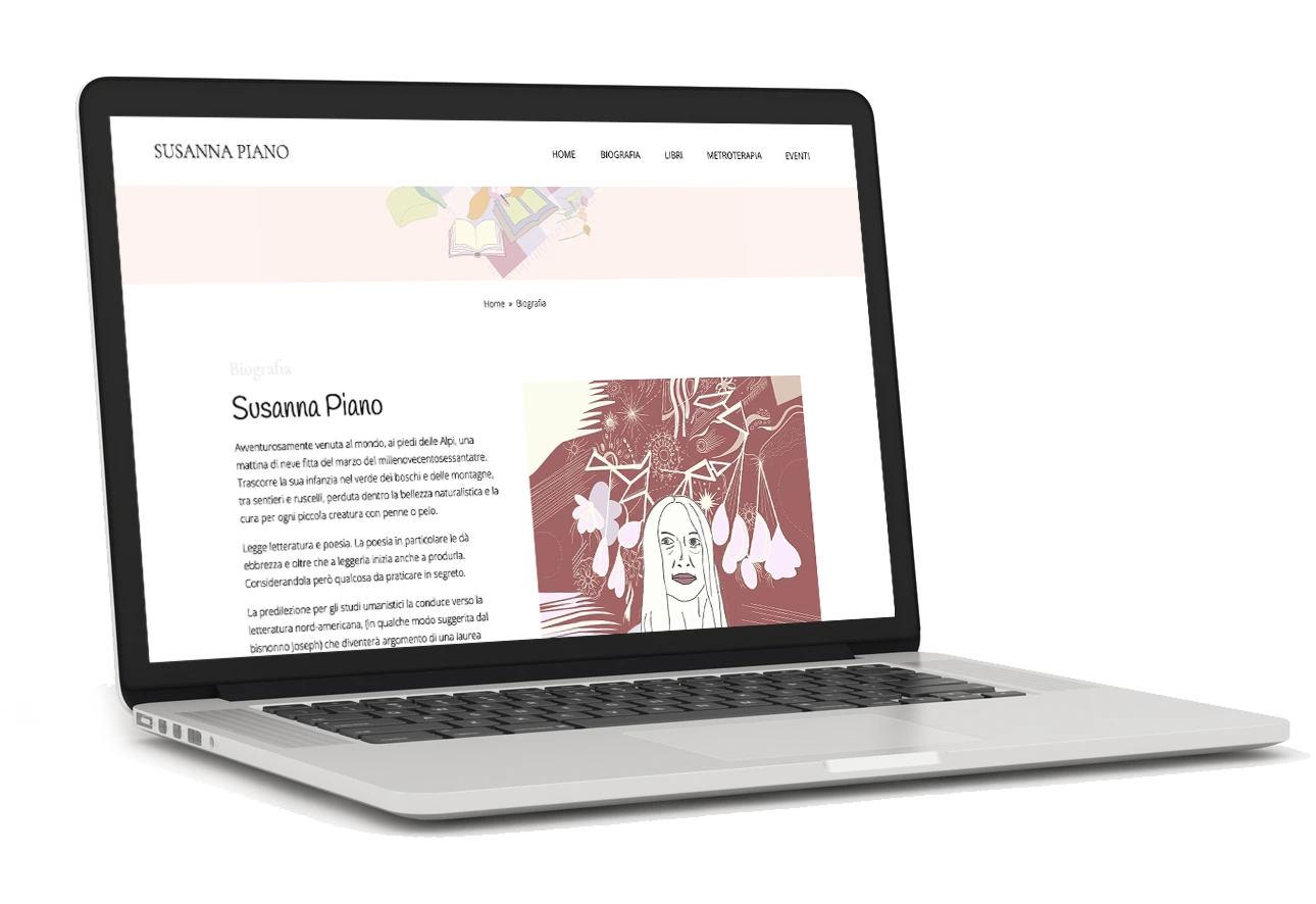 realizzazione sito per artisti: Susanna Piano