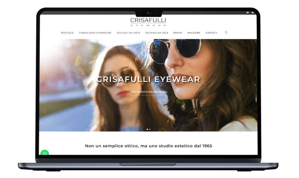 sito web WordPress in Oxygen Ottica Crisafulli