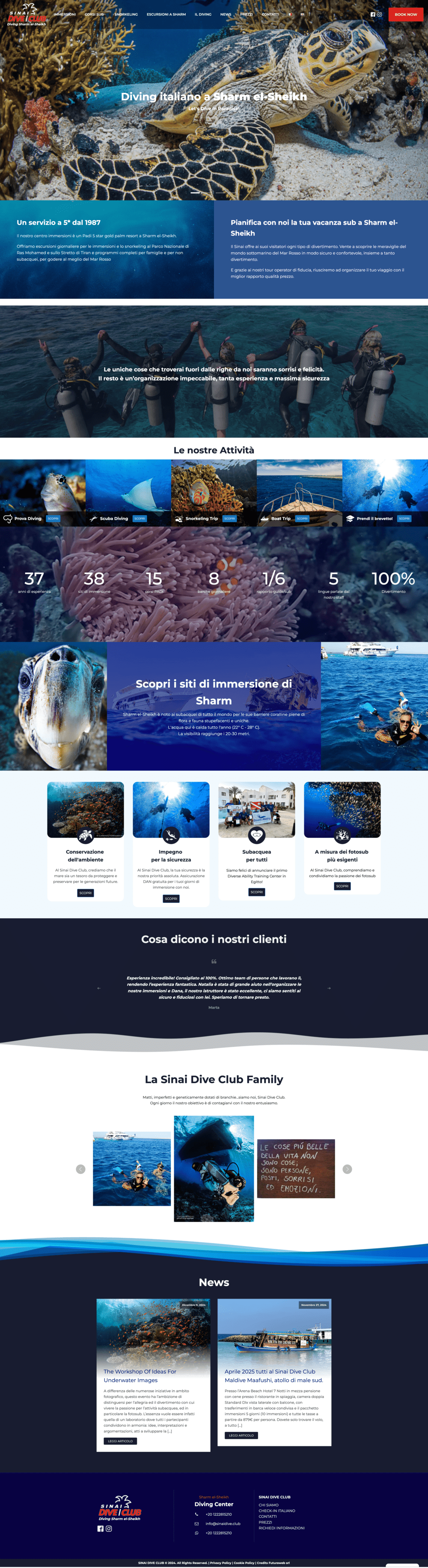 Sviluppo sito centro immersioni in WordPress con Oxygen